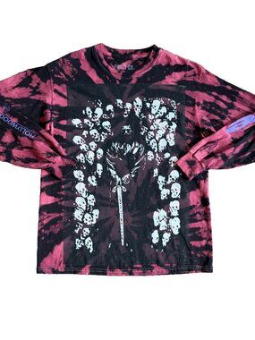 Post Malone Hollywood's Bleeding Tour Long Sleeve Tie Dye Shirt Posty Co M